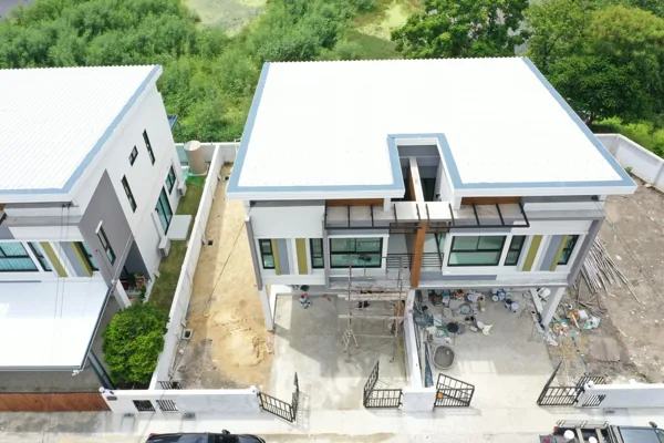 ภาพมุมสูงตัวอย่างบ้านที่เคยตรวจ 104