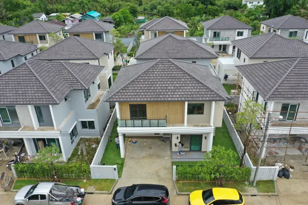 ภาพมุมสูงตัวอย่างบ้านที่เคยตรวจ 118