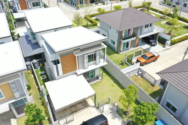 ภาพมุมสูงตัวอย่างบ้านที่เคยตรวจ 160