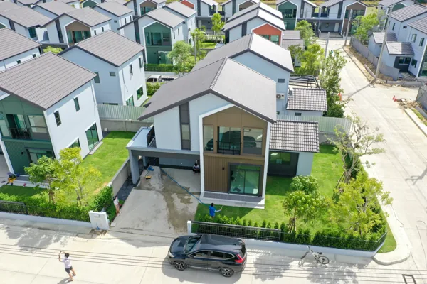 ภาพมุมสูงตัวอย่างบ้านที่เคยตรวจ 164