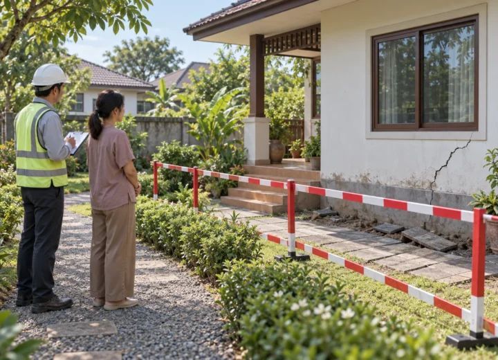 ดินรอบฐานบ้านถูกน้ำเซาะ: เตรียมข้อมูลให้วิศวกรตรวจอย่างไร